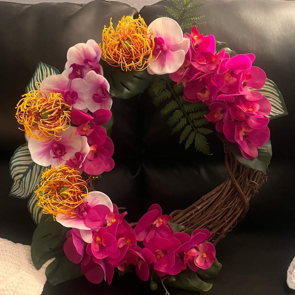New Handmade Tropical Wreath